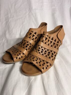 Spring Step Dorotha Sandals Brown Leather Size 41